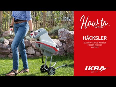 Video: Електрическа дробилка за клони IKRA IMH 2500, 2500W, 45 мм, 45 л