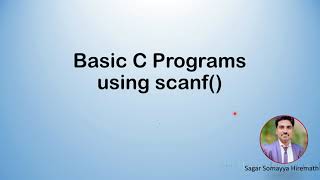 C Programming Series 4  Basic C Programs using scanf()