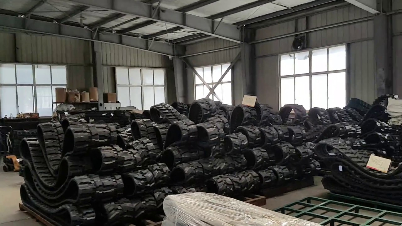 Производство резиновых гусениц - YouTube