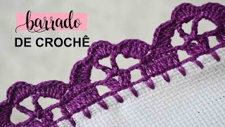 BEAUTIFUL AND EASY CROCHET EDGE FOR DISHTOWEL #379 | CROCHET EDGE STEP BY STEP