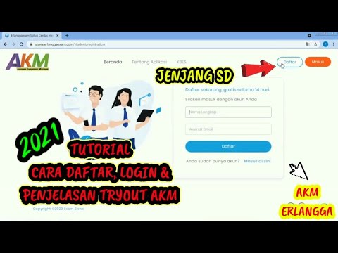 TUTORIAL DAFTAR, LOGIN & CARA MENGERJAKAN TRYOUT AKM ERLANGGA 2021 || JENJANG SD