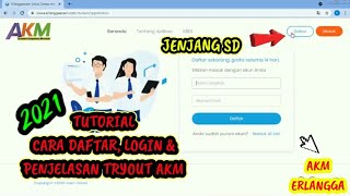 TUTORIAL DAFTAR, LOGIN & CARA MENGERJAKAN TRYOUT AKM ERLANGGA 2021 || JENJANG SD