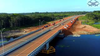 Desire Delano Bouterse Highway in Suriname (Drone view)