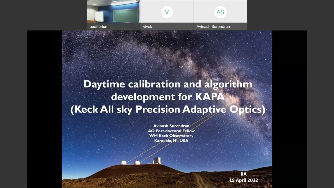 Astrophysics Seminar by Avinash Surendran