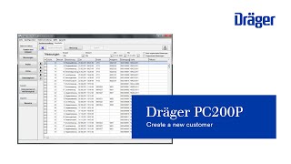 Dräger PC200P: Create a new customer screenshot 1