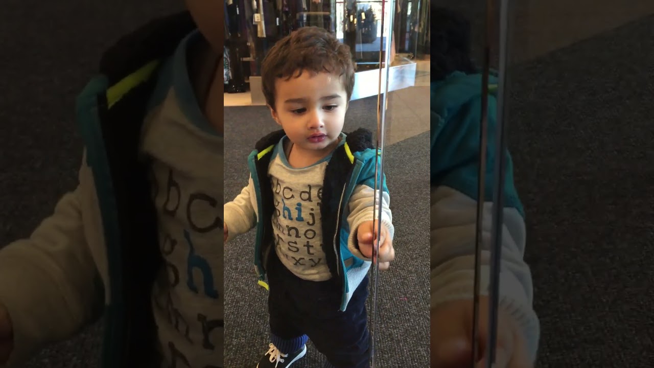 Funny Baby Moments 😆 Baby Loves the Glass Door!Adorable Baby Kisses 😍 Funny & Cute! 