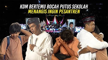 KDM BERTEMU BOCAH PUTUS SEKOLAH DI KOTA BEKASI | AWALNYA RAGU2 - AKHIRNYA MENANGIS INGIN PESANTREN
