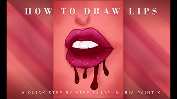 Painting process of Lips in ibisPaint X  |  Digital Art Tutorial  |  Short Video
