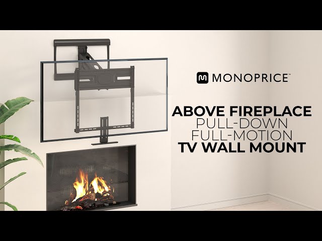 44167 Assembly and Installation - Monoprice Spring Assisted Above Fireplace  Pull-Down TV Wall Mount - YouTube