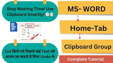 MS Word Clipboard Group Explained | Home Tab Clipboard Tools Tutorial