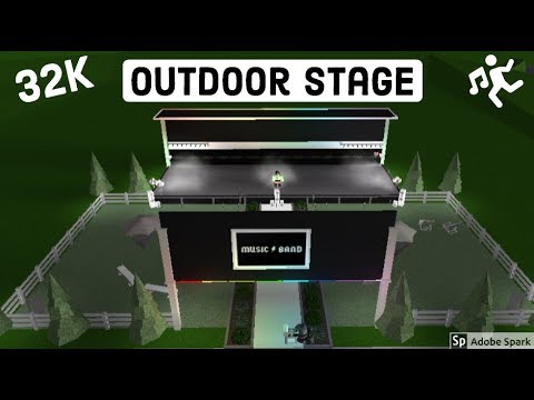 Bloxburg Outdoor Stage 32k Roblox Speed Build Youtube - roblox concert stage