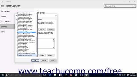 Windows 10 Tutorial Theme, Sound, and Desktop Icon Settings Microsoft Training