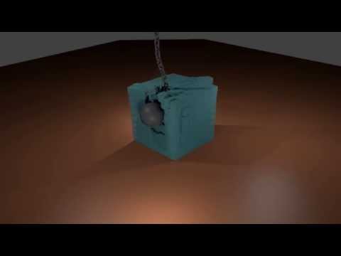 Blender - Cube broken by Wrecking Ball