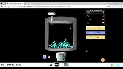 C1 1 1 PhET Simulation of the particle model