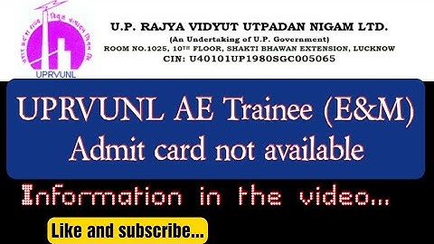 Exploring the backstory of UPRVUNL AE trainee (E & M) not showing.