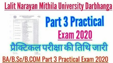 Lnmu part 3 practical exam date 2020 part III programming and Central list Jari PDF download Karen