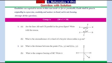 Mathematics || BLE Model Question with Solution Hints