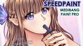 〖SPEEDPAINT Boba Tea | Medibang Paint PRO