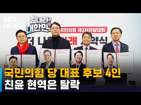 국민의힘 당 대표 후보 4인 압축…친윤 현역 탈락 / SBS