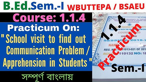 School visit to find out communication problem / apprehension in Students / Practicum /1.1.4 / BSAEU