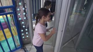 Little Girl Got Confused Walking Inside The House Of Mirrors