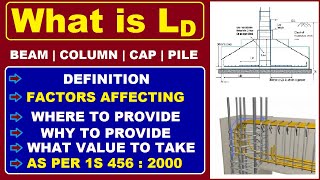 What is Ld |  What is Development Length in Beam Column Footing and Pile Cap | BBS