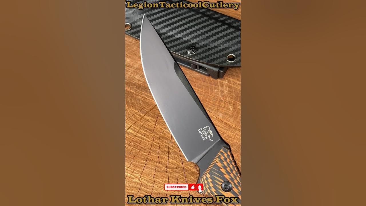 LOTHAR Bat Fixed Blade Knife, 5'' Sharp D2 Steel Blade Survival