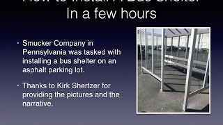 Install a Bus Shelter on Asphalt surface