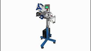Automatic label applicator for production line