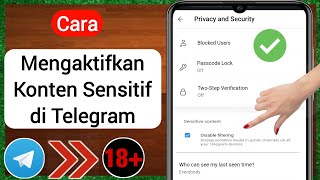 Cara Mengaktifkan Konten Sensitif di Telegram -iPhone | Aktifkan Konten Sensitif di Telegram (2023)