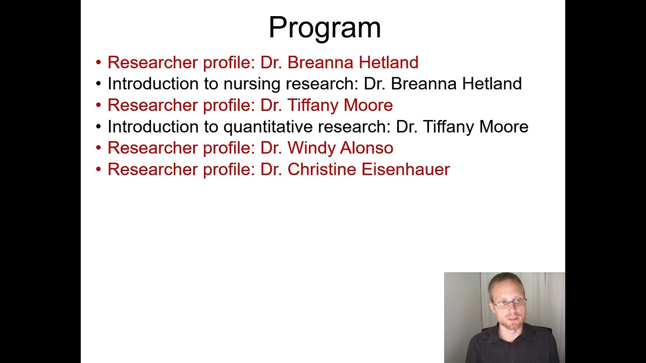 Introduction to Nursing Research with Dr  Nick Gunzel