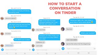 How to start conversation on tinder