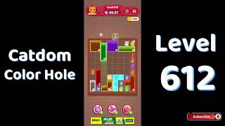 Catdom Level 612 walkthrough | Color Hole 🐱🕳️| Solutionguruji