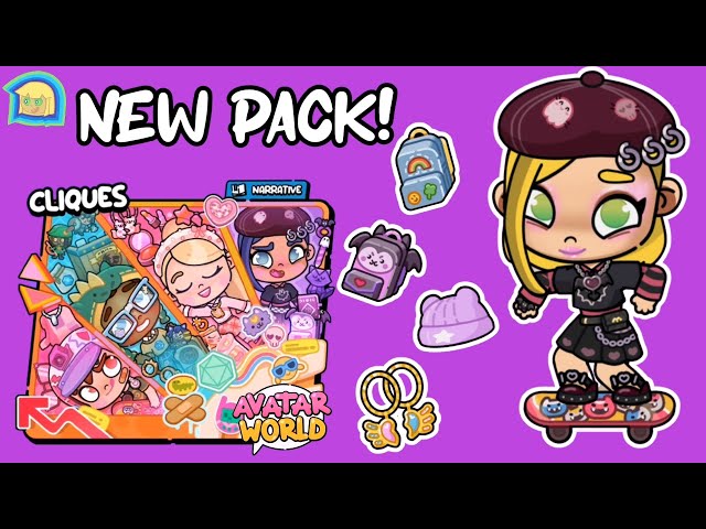 Avatar World New Update Cliques Pack Review Box Pink #avatarworld