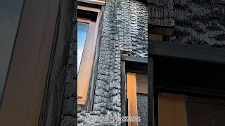 Burnt Wood Finishing Technique for Exterior Walls | Unique Charred Wood Look.
