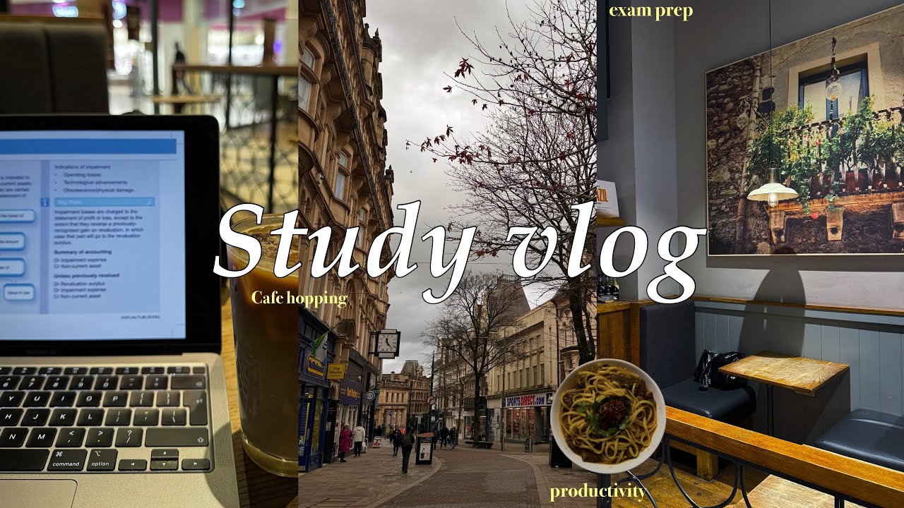 Uni study vlog 📖 | cafe hopping☕️, 7am study sessions and lectures 📚🎧