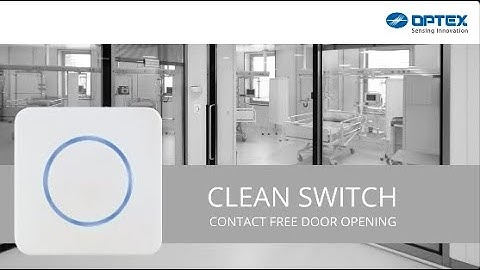 CLEAN SWITCH touchless button for automatic doors