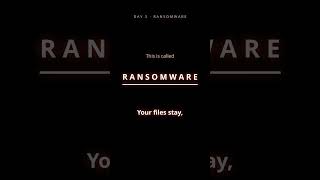 How Hackers Think Day 3: Ransomware Explained | 1 Minute Shorts