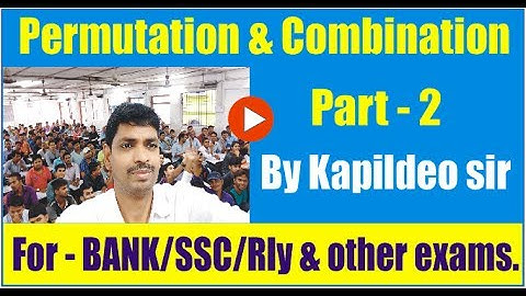 Permutation and Combination Part - 2 by Kd. Sir Math faculty of the Platform Education Centre Patna