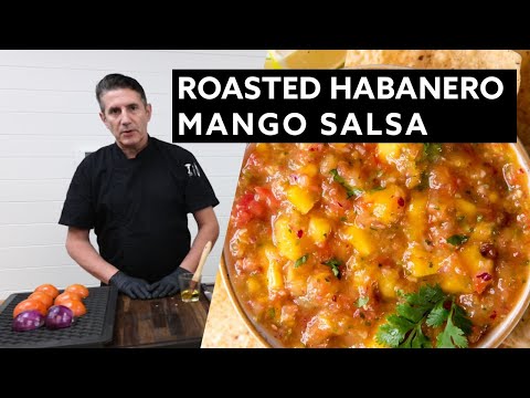 How to Make a Roasted Habanero Mango Salsa Recipe | Best Mango Salsa Recipe