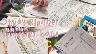 Study Planner Untuk Semester Baru🏆 ; bikin rangkuman, study time lapse| Study With Me #16