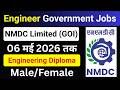 NMDC High Salary New Engineer Vacancy 2026 | Latest Government Engineer Jobs | Technical Jobs 2026 |