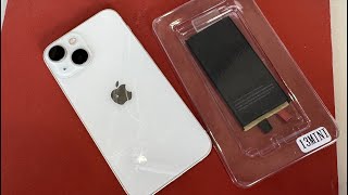 iOS18.5】iPhone 13 mini バッテリーBMS交換修理【画面が