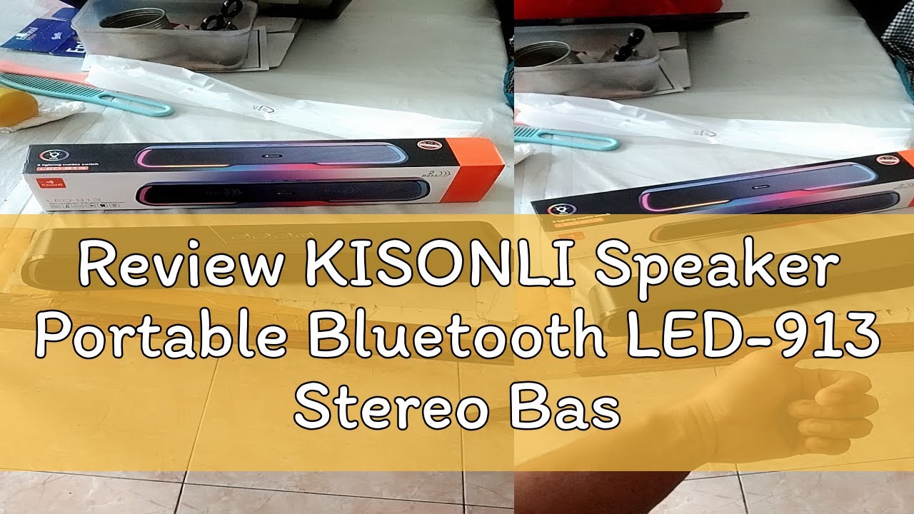 Review KISONLI Speaker Portable Bluetooth LED-913 Stereo Bass Effect ...