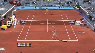 Tennis Elbow 2013 | Novak Djokovic vs Kei Nishikori | Madrid Masters | PC Gameplay