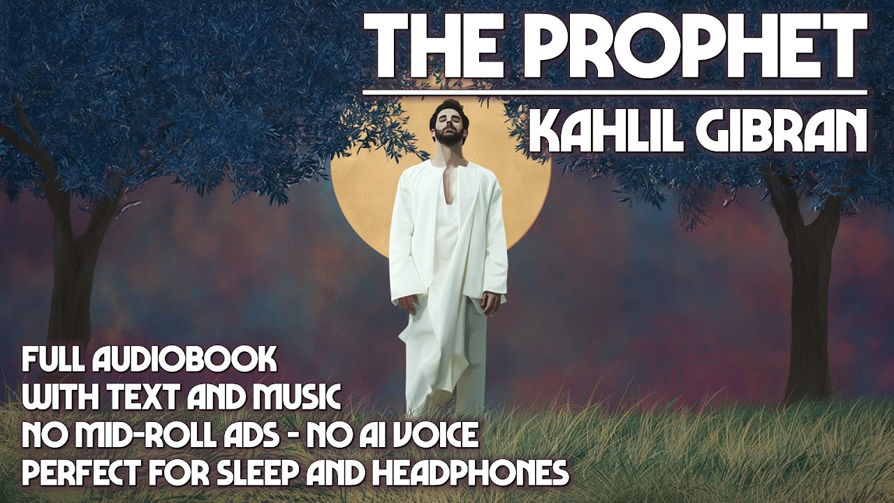 The Prophet - Kahlil Gibran Audiobook (Philosophy, Life, Death, Work, Love, God) w/music and text