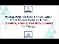 PostgreSQL 13 Beta 1 Installation From Source Code on Linux In Telugu