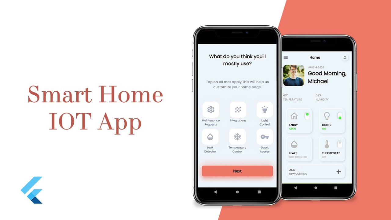 Smart Home IOT App - Part 1 - Flutter UI - Speed Code