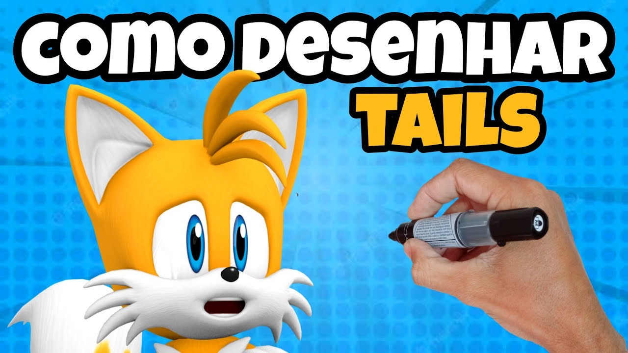 como DESENHAR o TAILS do SONIC - how to DRAW SONIC TAILS