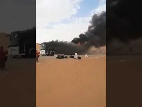 انحرق الباص في الصحراء ريح اليمن سلامات الروكاب 